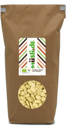 Bild der Verpackung (Dose) des Bio Müslis Bio ganze Mandeln blanchiert von müsli.de