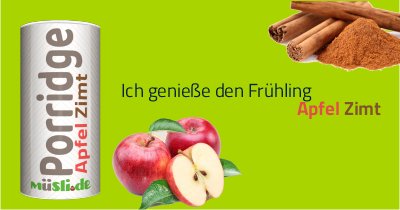 Infobild des Müslis Apfel-Zimt Porridge von müsli.de