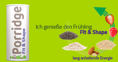 Infobild des Müslis Fit & Shape Porridge von müsli.de