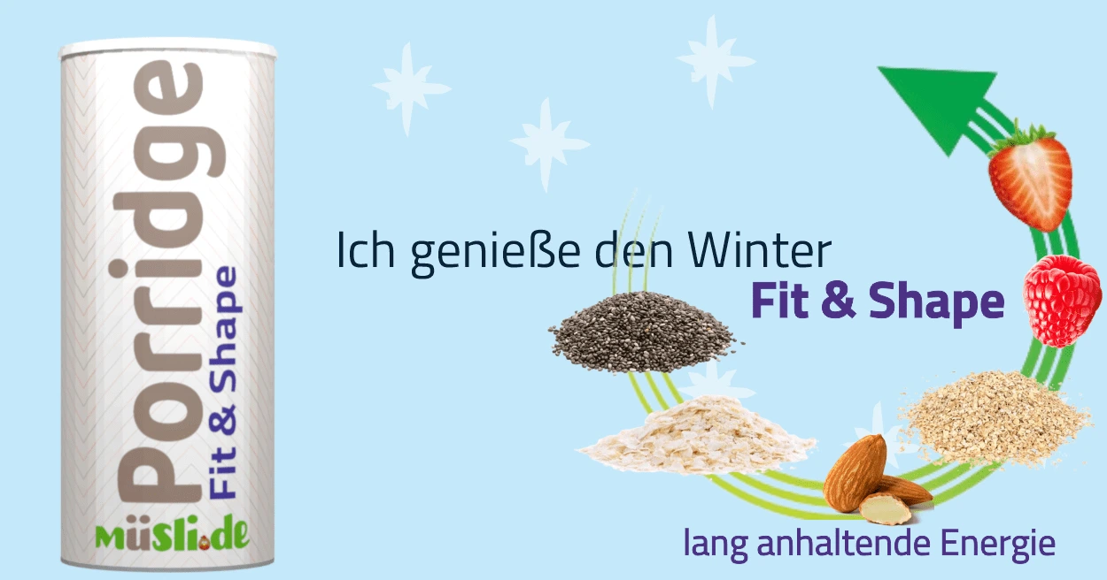 Infobild des Müslis Fit & Shape Porridge von müsli.de