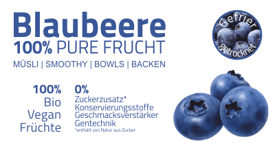 Infobild der Zutat Bio Gefriergetrocknete Blaubeeren von müsli.de