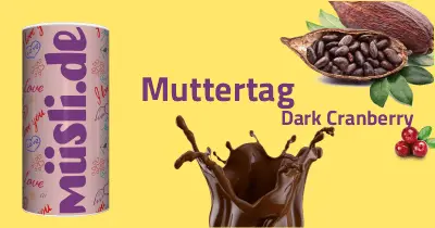 Infobild des Müslis Dark Cranberry Vegan zum Muttertag von müsli.de