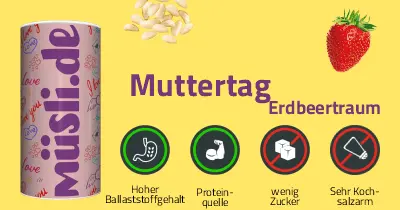 Infobild des Müslis Erdbeertraum zum Muttertag von müsli.de