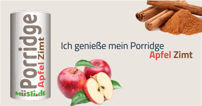 Infobild des Müslis Apfel-Zimt Porridge von müsli.de