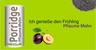 Infobild der Zutat Pflaume-Mohn Porridge von müsli.de