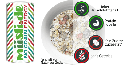 Infobild des Müslis NoGrain Energy von müsli.de